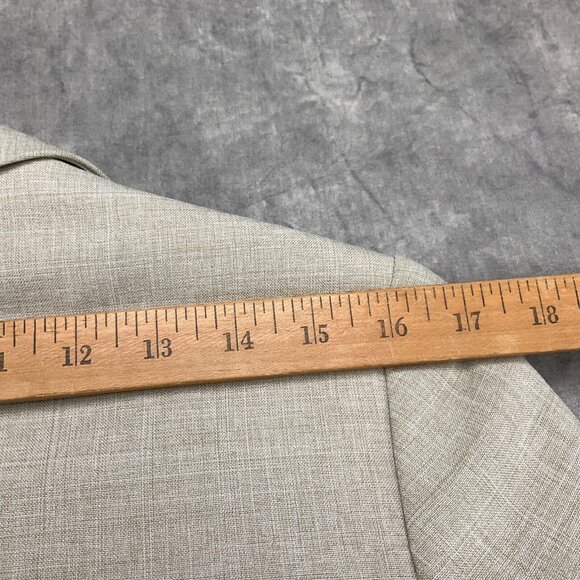 JG Hook Skirt Suit 10 40/25Wx23 Beige Side Elastic Woven Poly Classic Career VTG - Picture 8 of 16